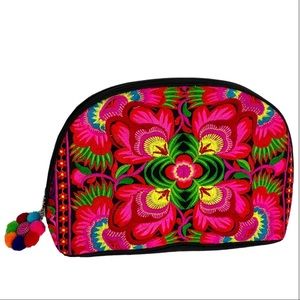 Colorful Embroidered Clutch